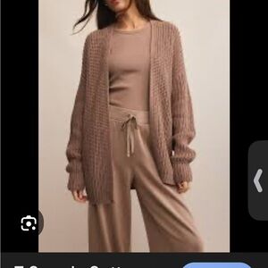 Women's Z Supply Sutton Open-Front Knit Cardigan - Brown taupe